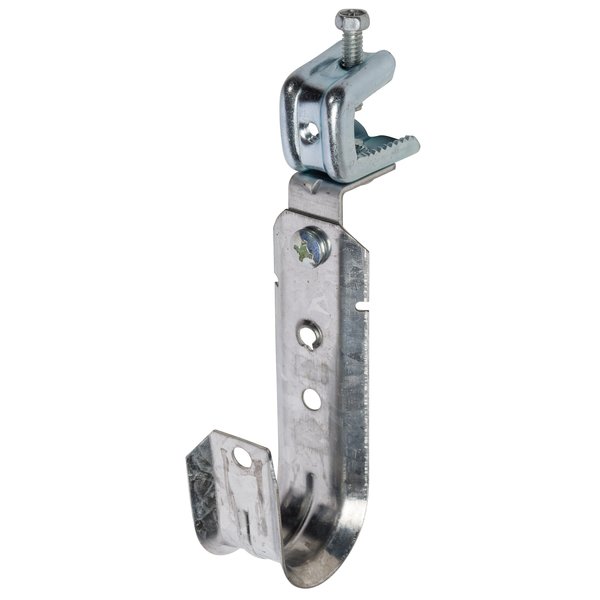 Winnie Industries 1 5/16in. J Hook with Pressed Beam Clamp - 360 Degrees  Rotation, 100PK WJH21ACPBC
